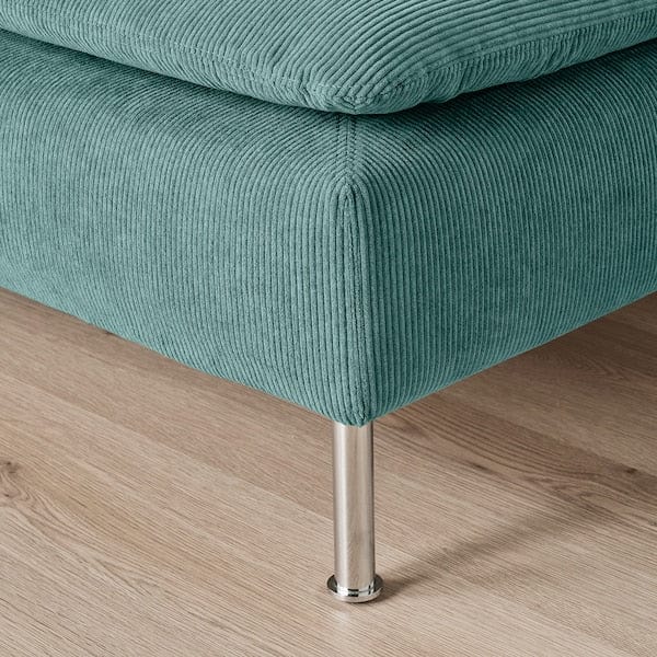 Ikea SÖDERHAMN - 4-seater corner sofa, open end/Kelinge gray-turquoise