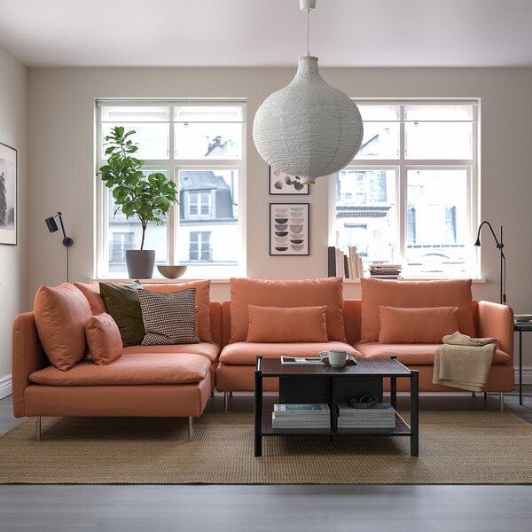 Ikea SÖDERHAMN - 4-seater corner sofa, open end/Kelinge rust