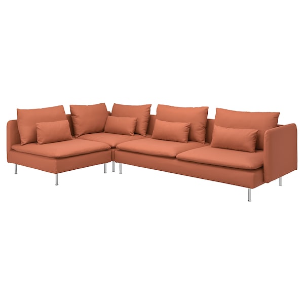 SÖDERHAMN - 4-seater corner sofa, open end/Kelinge rust