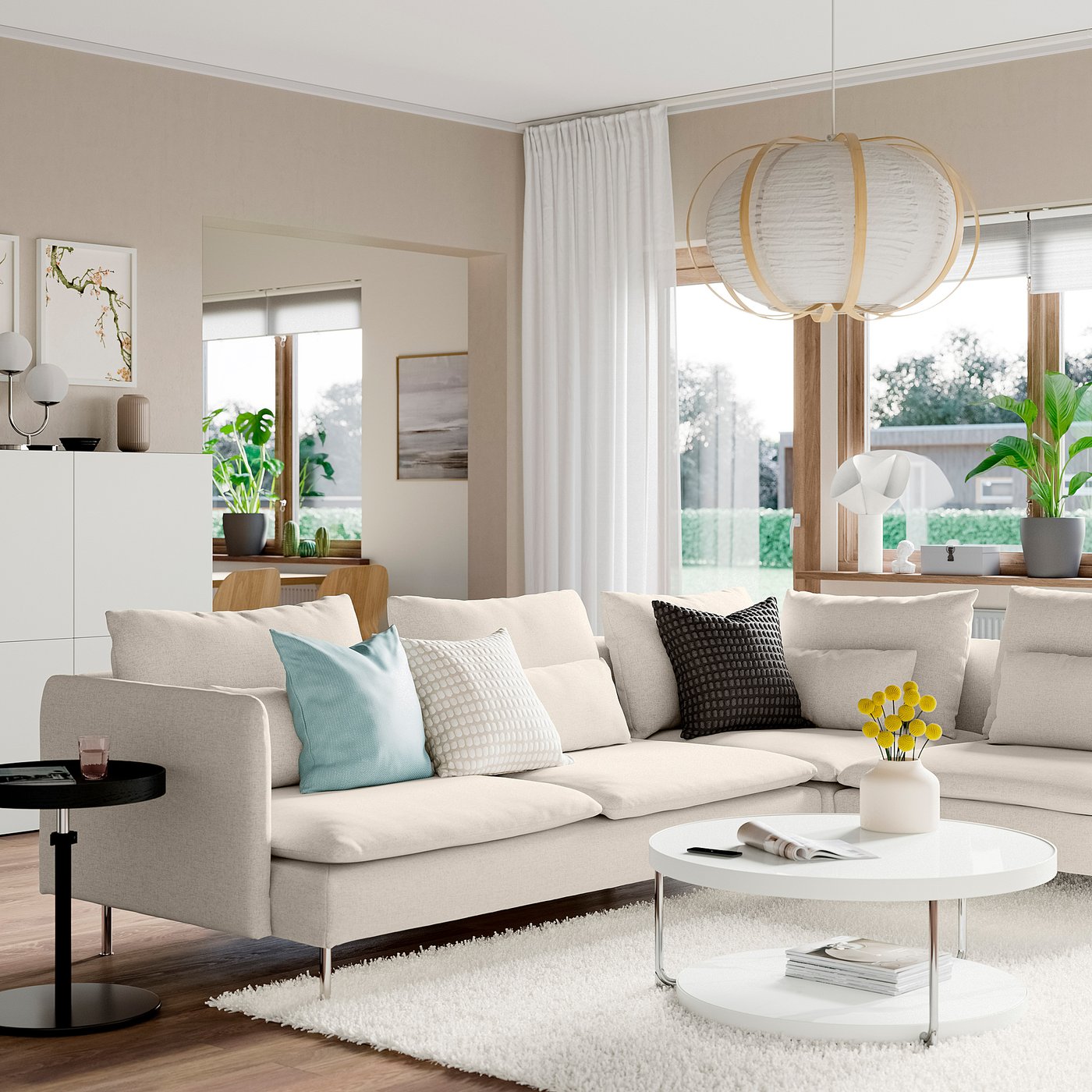 SÖDERHAMN corner sofa, 4-seat