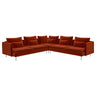 SÖDERHAMN corner sofa, 6-seat, Alhamn deep orange-red