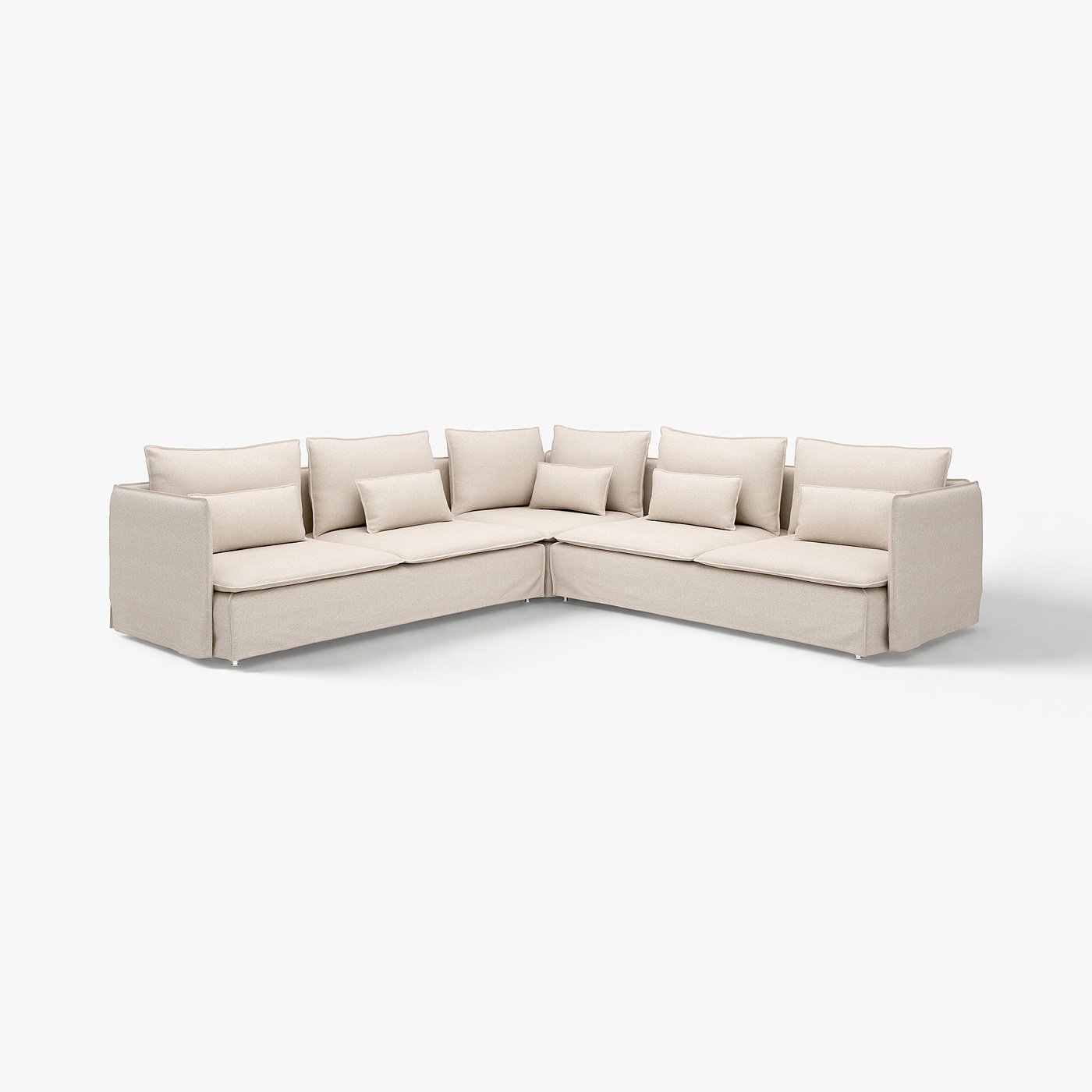 SÖDERHAMN corner sofa, 6-seat, Gransel natural