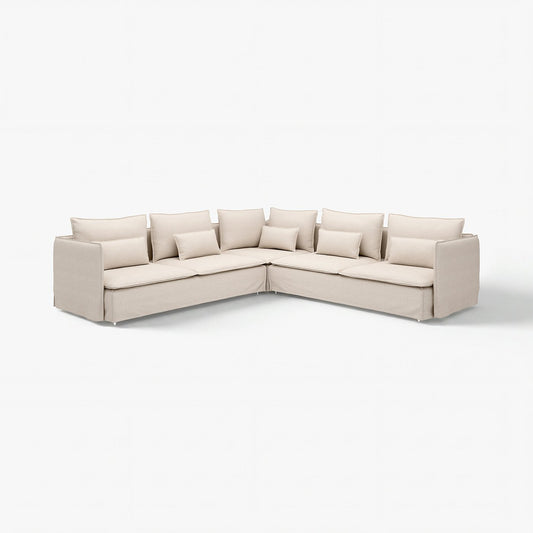SÖDERHAMN corner sofa, 6-seat, Gransel natural