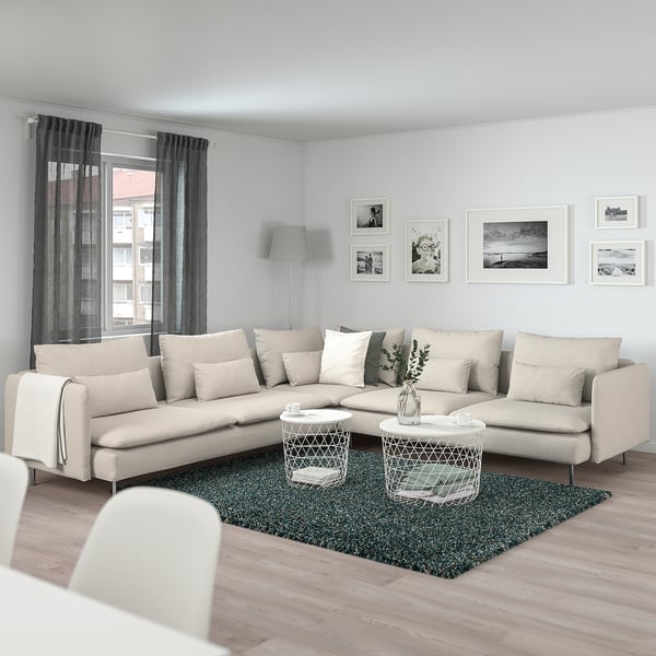 SÖDERHAMN corner sofa, 6-seat, Gunnared beige, 291x14x99 cm