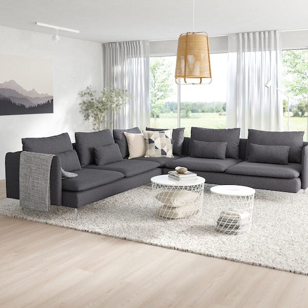 Ikea SÖDERHAMN - 6 seater corner sofa, Gunnared smoke grey ikea_check
