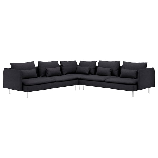 SÖDERHAMN corner sofa, 6-seat, Hillared anthracite, 291x14x99 cm