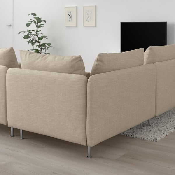 SÖDERHAMN corner sofa, 6-seat, Hillared beige, 291x14x99 cm