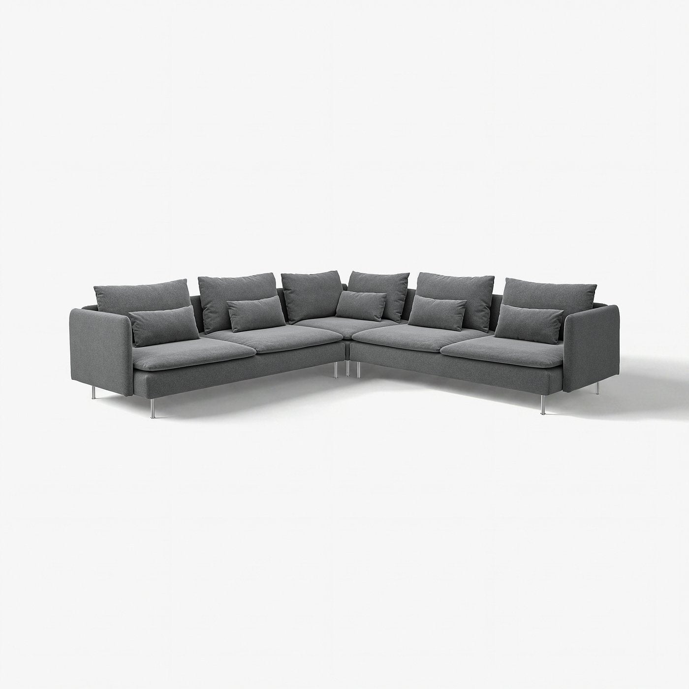 SÖDERHAMN corner sofa, 6-seat, Johanneshov dark grey