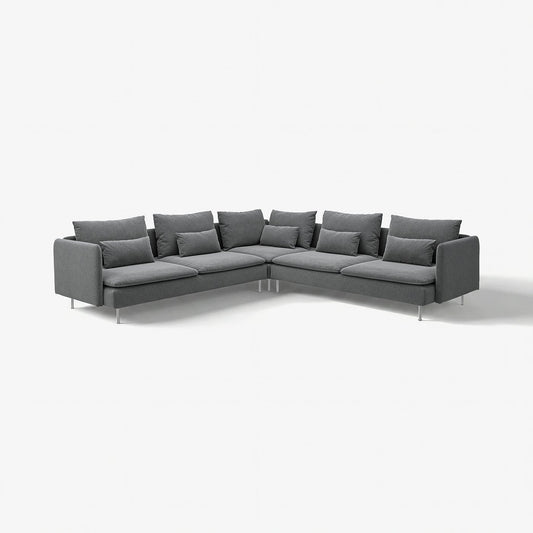 SÖDERHAMN corner sofa, 6-seat, Johanneshov dark grey