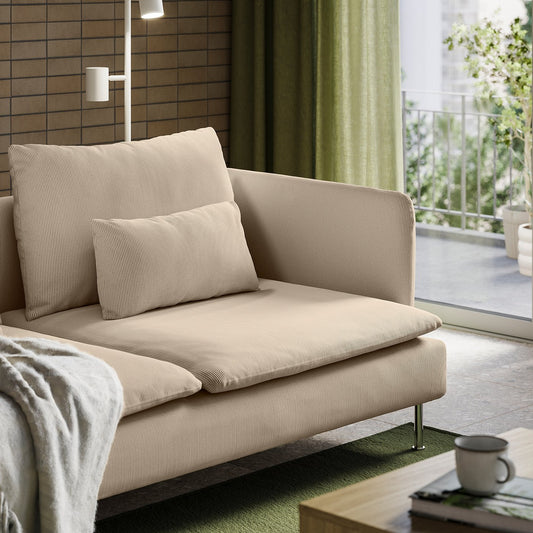 SÖDERHAMN corner sofa, 6-seat, Kelinge beige
