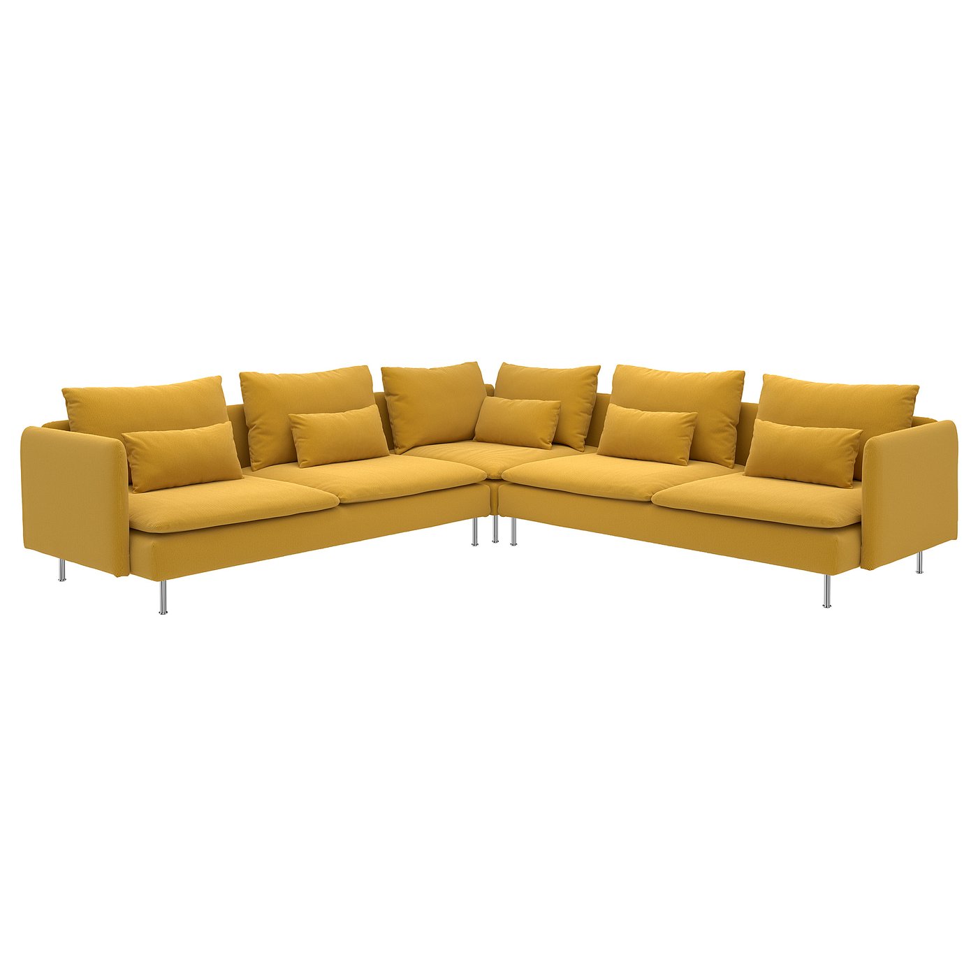 SÖDERHAMN corner sofa, 6-seat, Kelinge dark yellow