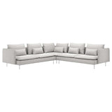 SÖDERHAMN corner sofa, 6-seat, Tallmyra white/black, 291x14x99 cm
