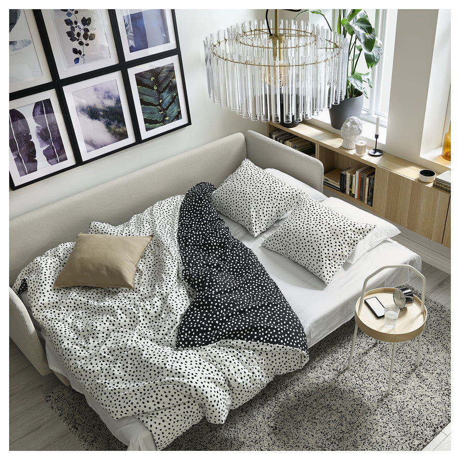 SÖDERHAMN 3-seat sofa-bed, Fridtuna light beige, 226x83x99 cm