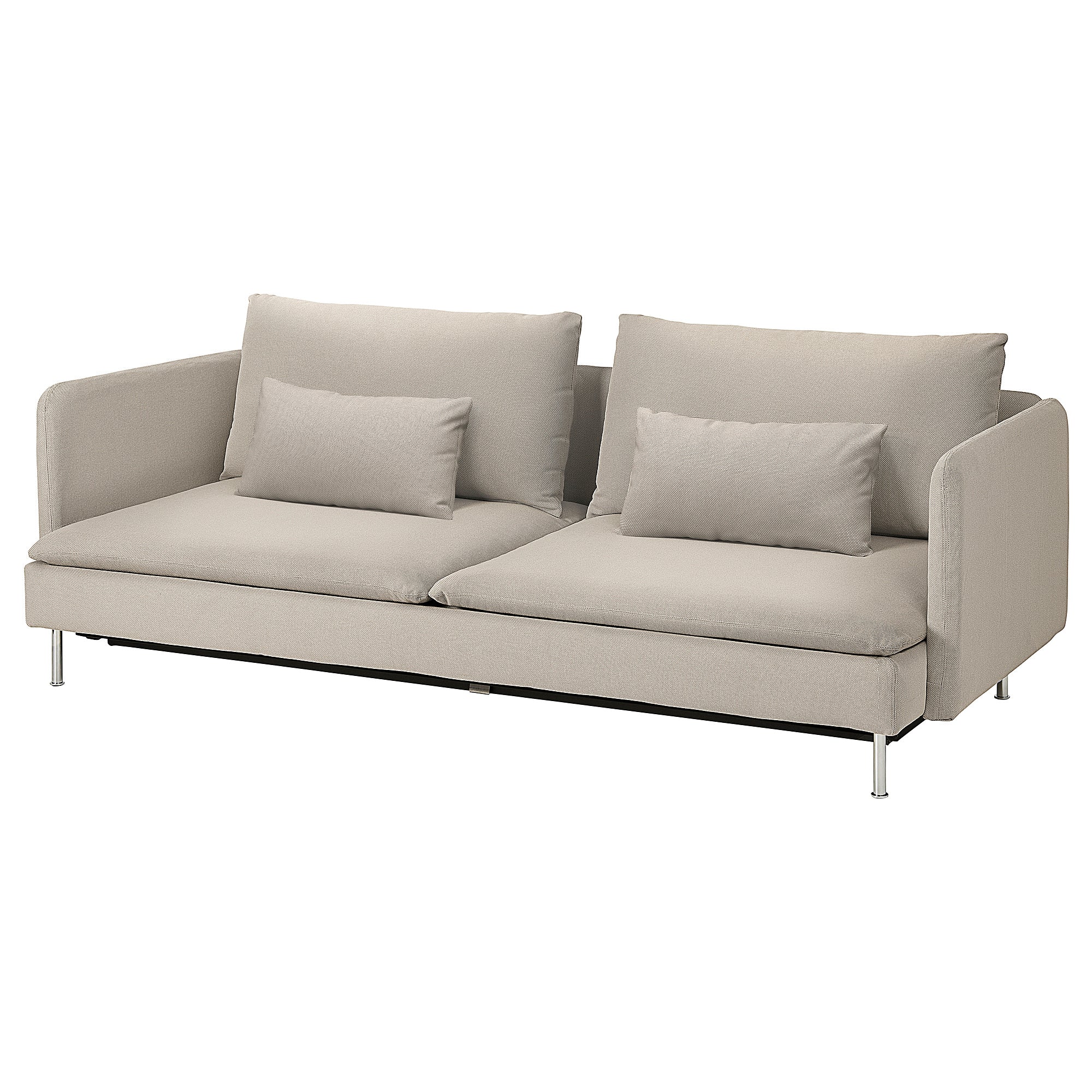 SÖDERHAMN 3-seat sofa-bed, Fridtuna light beige, 226x83x99 cm