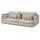 SÖDERHAMN 3-seat sofa-bed, Fridtuna light beige, 226x83x99 cm