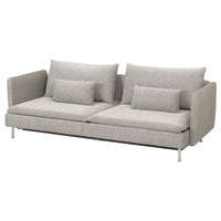 SÖDERHAMN 3-seat sofa-bed, Viarp beige/brown, 226x83x99 cm