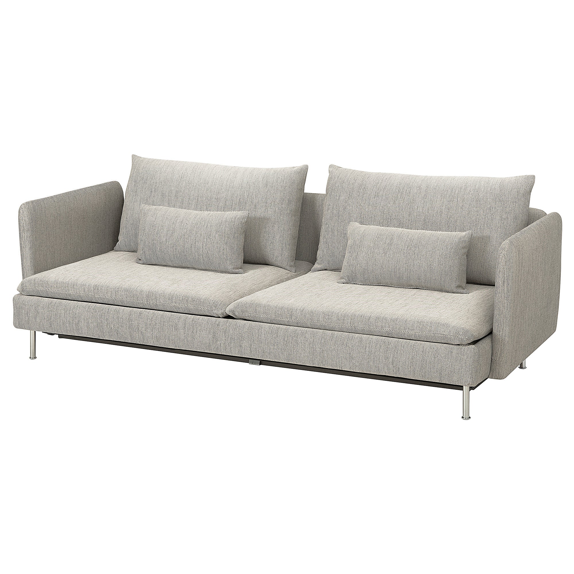 SÖDERHAMN 3-seat sofa-bed, Viarp beige/brown, 226x83x99 cm