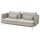 SÖDERHAMN 3-seat sofa-bed, Viarp beige/brown, 226x83x99 cm