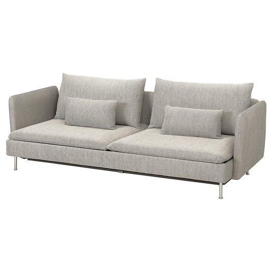 SÖDERHAMN 3-seat sofa-bed, Viarp beige/brown, 226x83x99 cm