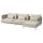 SÖDERHAMN 4-seat sofa-bed, with chaise longue with open end/Fridtuna light beige, 313x83x151 cm