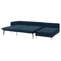 SÖDERHAMN 4-seat sofa-bed, with chaise longue with open end/Kelinge dark blue