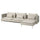 SÖDERHAMN 4-seat sofa-bed, with chaise longue/Fridtuna light beige, 319x83x151 cm