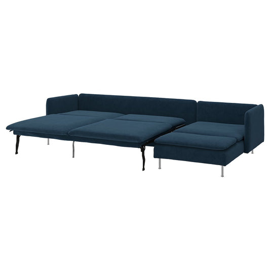 SÖDERHAMN 4-seat sofa-bed, with chaise longue/Kelinge dark blue