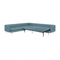SÖDERHAMN corner sofa-bed, 6-seat, Fridtuna dark grey-blue