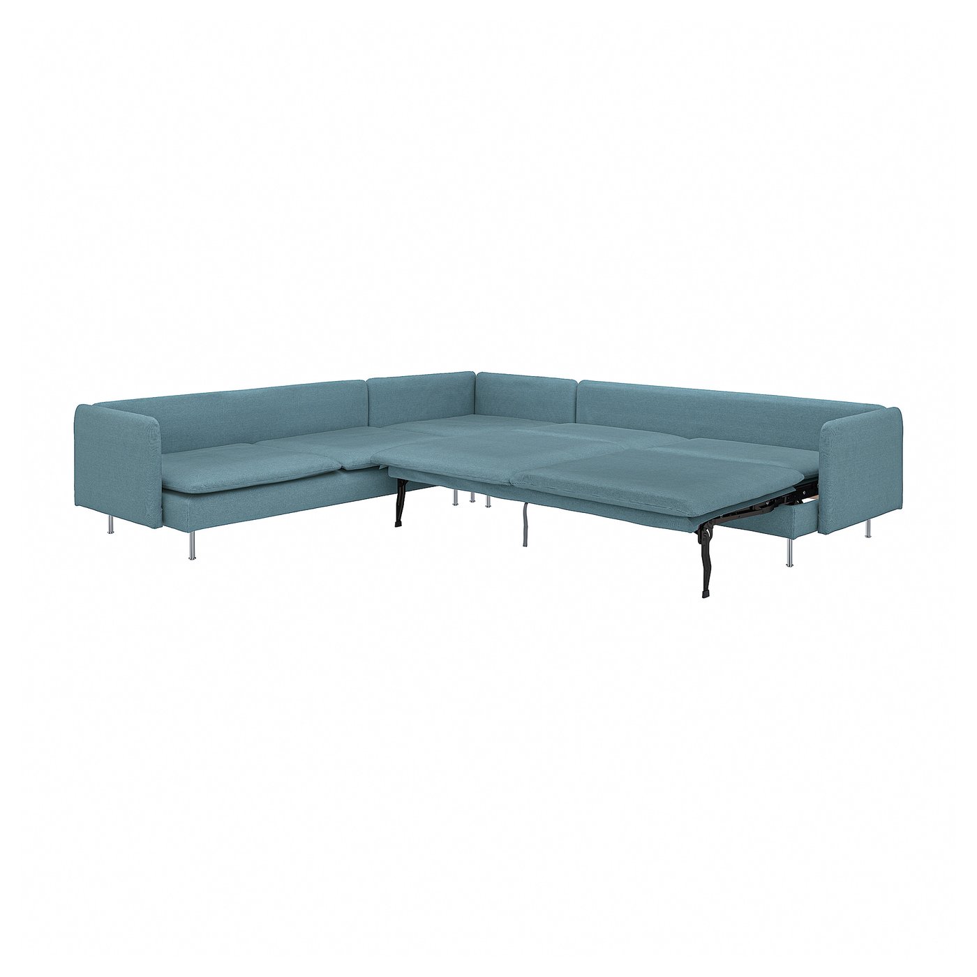 SÖDERHAMN corner sofa-bed, 6-seat, Fridtuna dark grey-blue