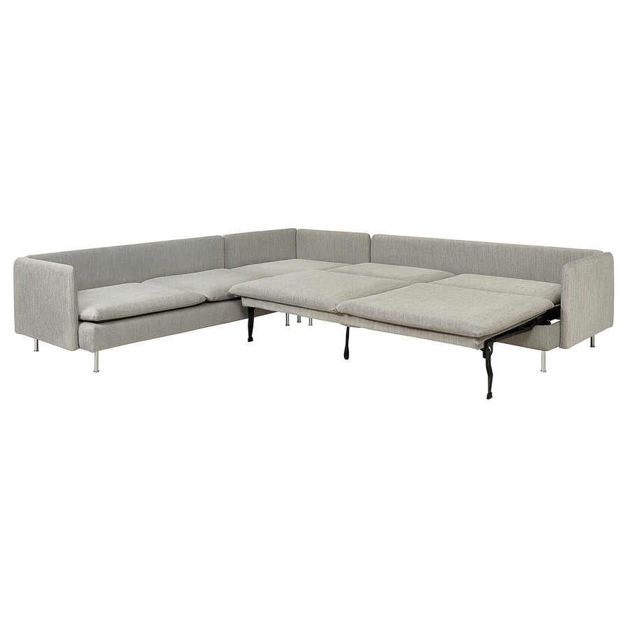 SÖDERHAMN corner sofa-bed, 6-seat, Viarp beige/brown, 195x319 cm