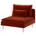SÖDERHAMN 1-seat section, Alhamn deep orange-red, 93x83x99 cm