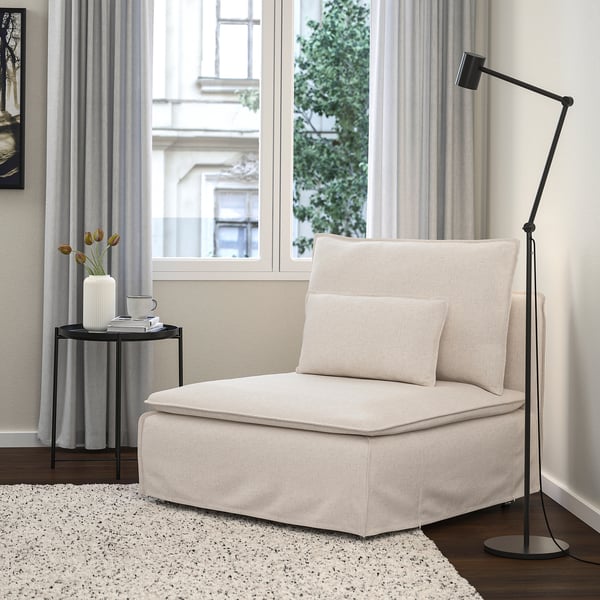 SÖDERHAMN 1-seat section, Gransel natural colour, 93x83x99 cm