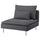 SÖDERHAMN 1-seat section, Gunnared medium grey, 93x14x99 cm