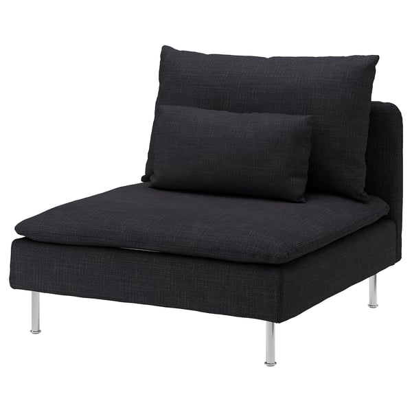 SÖDERHAMN 1-seat section, Hillared anthracite, 93x83x99 cm