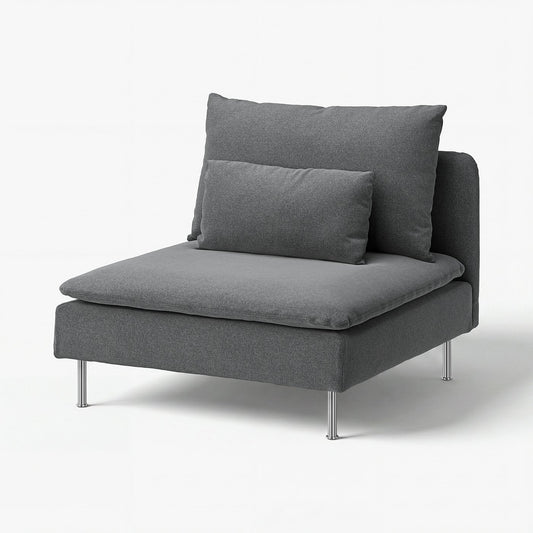 SÖDERHAMN 1-seat section, Johanneshov dark grey, 93x83x99 cm