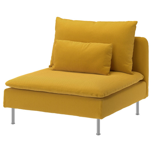 SÖDERHAMN 1-seat section, Kelinge dark yellow, 93x83x99 cm
