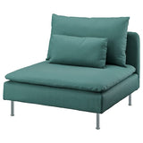 SÖDERHAMN 1-seat section, Kelinge grey-turquoise, 93x83x99 cm