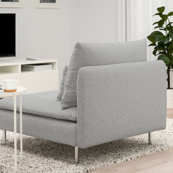 SÖDERHAMN - 1-seater element, Tallmyra white/black ,