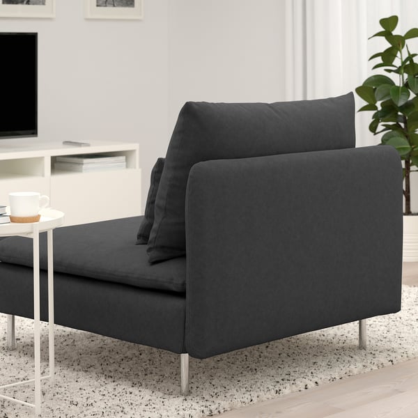 SÖDERHAMN 1-seat section, Tallmyra medium grey, 93x14x99 cm