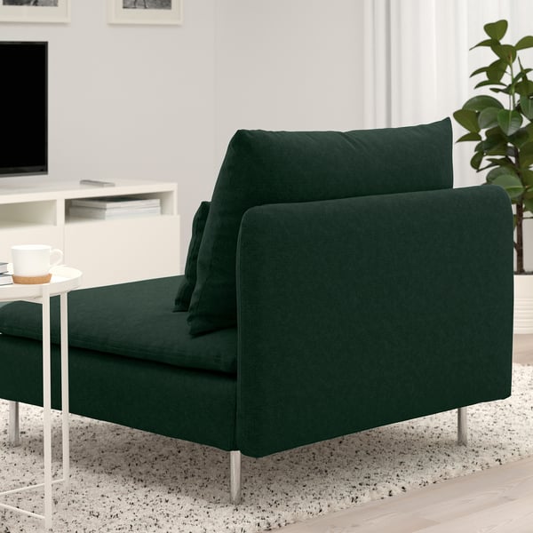 SÖDERHAMN 1-seat section, Tallmyra dark green, 93x83x99 cm