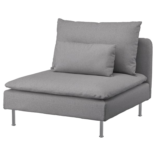 SÖDERHAMN 1-seat section, Tonerud grey, 93x83x99 cm