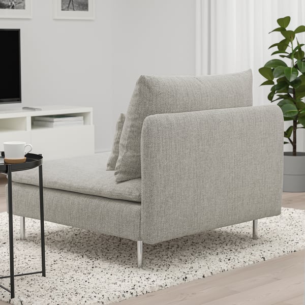 SÖDERHAMN 1-seat section, Viarp beige/brown, 93x14x99 cm