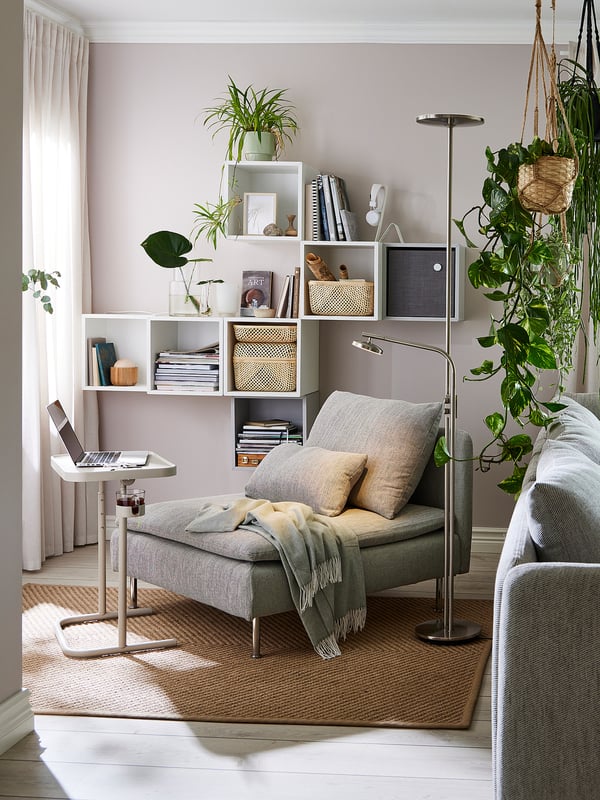 SÖDERHAMN 1-seat section, Viarp beige/brown, 93x83x99 cm