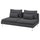 SÖDERHAMN 3-seat section, Gunnared medium grey, 186x14x99 cm