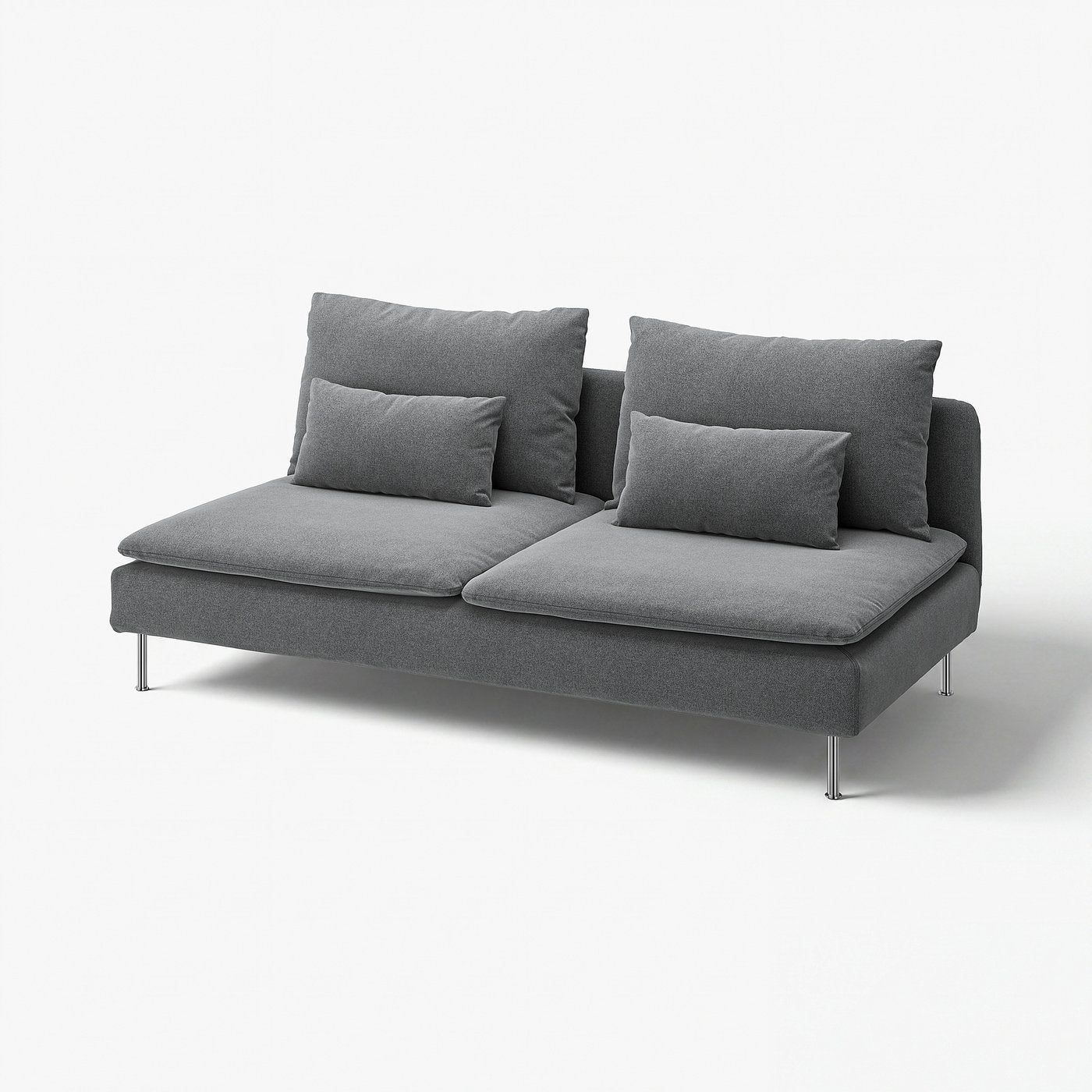 SÖDERHAMN 3-seat section, Johanneshov dark grey, 186x83x99 cm