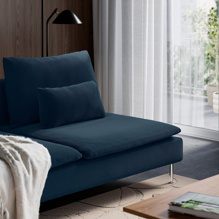 SÖDERHAMN 3-seat section, Kelinge dark blue, 186x83x99 cm