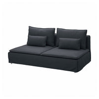 SÖDERHAMN 3-seat section, Knäbäck anthracite, 186x83x99 cm