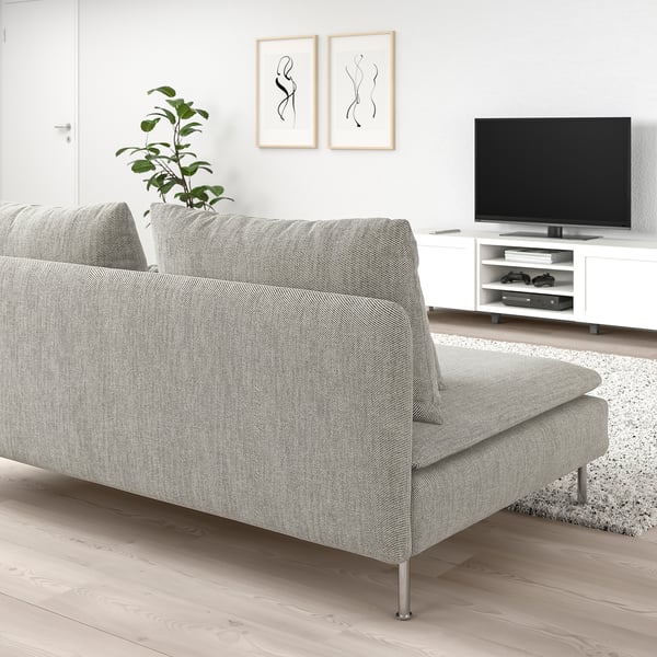 SÖDERHAMN 3-seat section, Viarp beige/brown, 186x83x99 cm