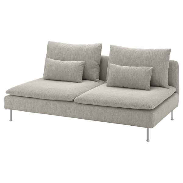 SÖDERHAMN 3-seat section, Viarp beige/brown, 186x14x99 cm