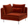 SÖDERHAMN corner section, Alhamn deep orange-red, 99 cm